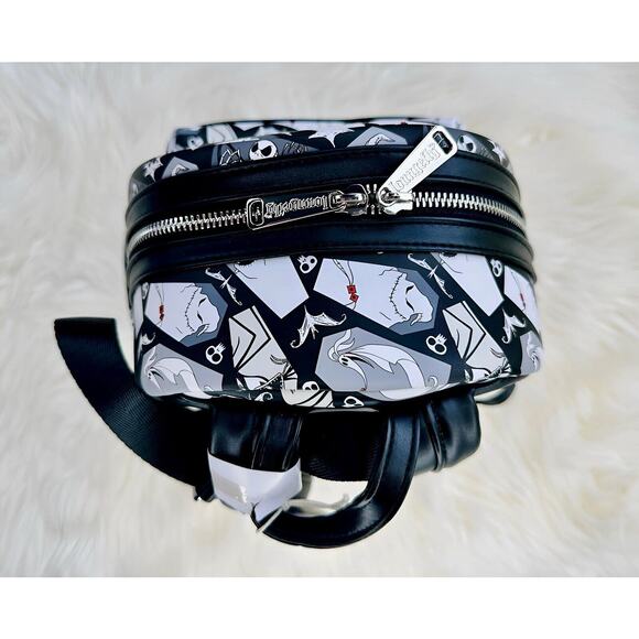 *NEW EXCLUSIVE* Loungefly Nightmare Before Christmas Coffin AOP Mini Backpack - Picture 9 of 10